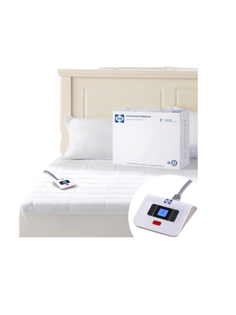 Sealy Electric Mattress Pad 10 Heating Settings With Controller & Auto Off,Full